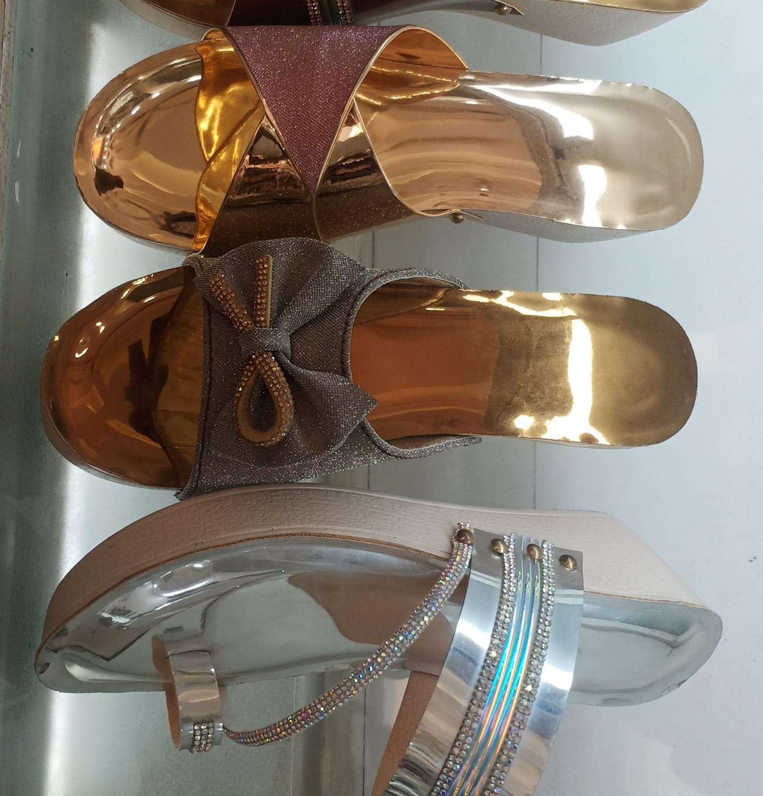 Golden Glimmer Heels