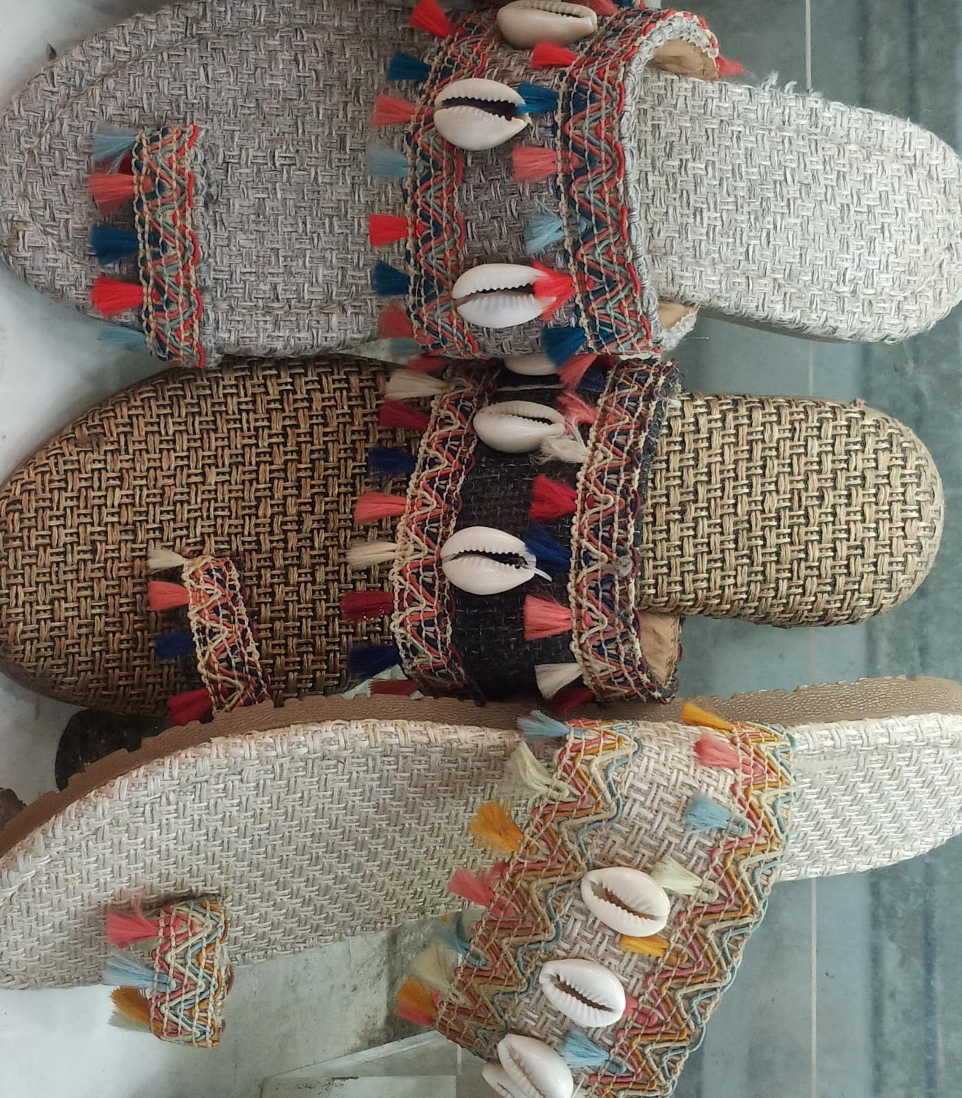 Tribal Tassel Slides